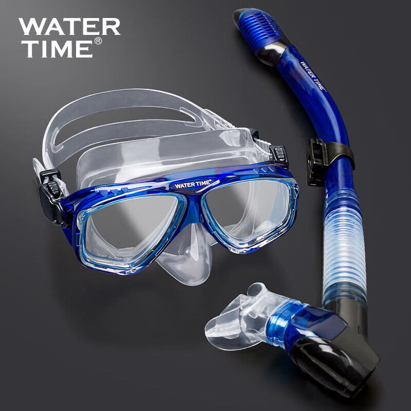 

WATERTIME/Shuichuan очки для дайвинга оборудование для подводного плавания маска для дайвинга полностью сухие очки для плавания с трубкой синий комплект