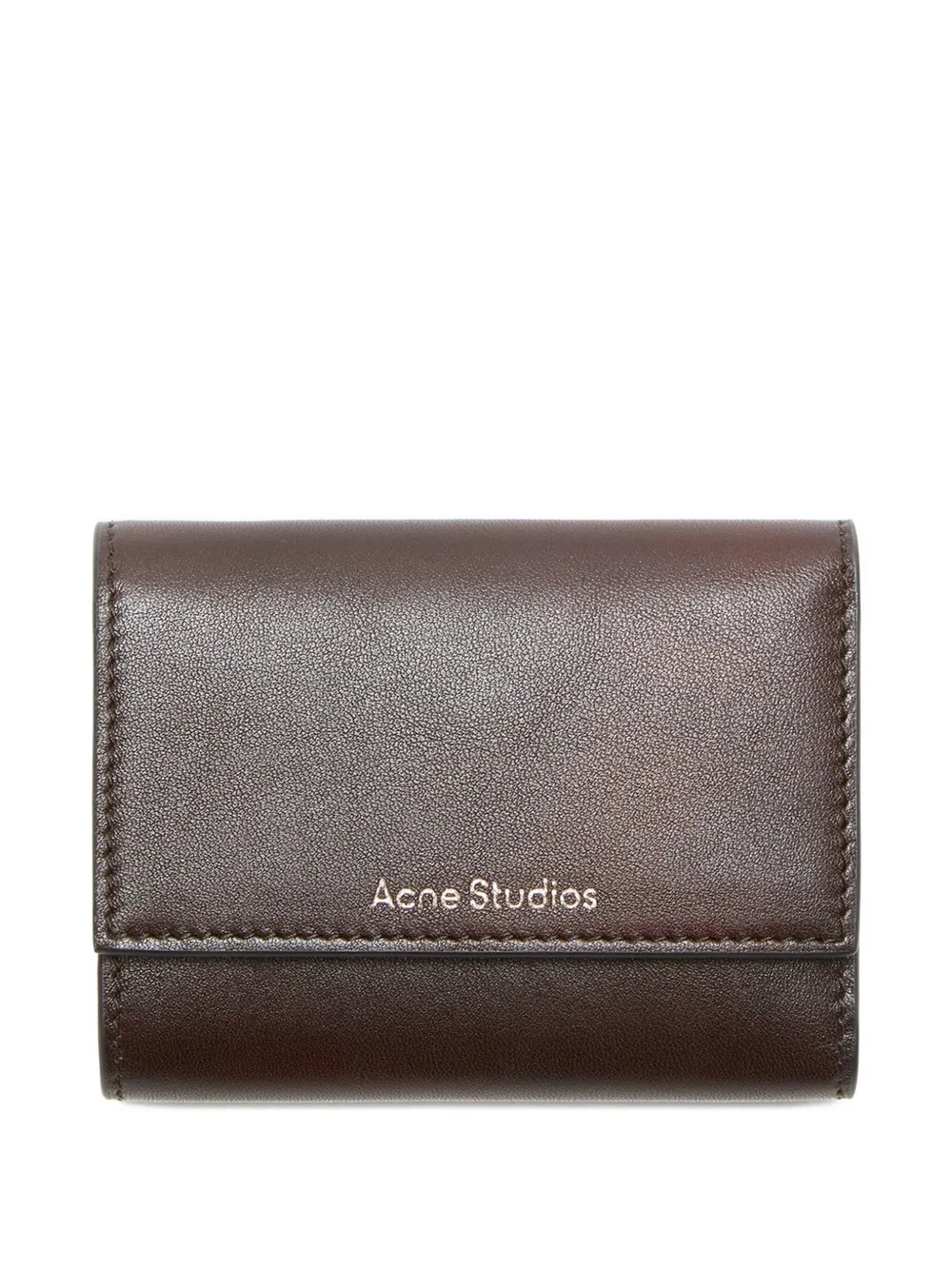 

Кожаный держатель для карт Acne Studios, коричневый
