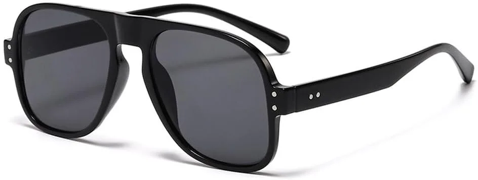 

Модные женские солнцезащитные очки с двойной перемычкой, желто-зеленые, с большой оправой и заклепками. Мужские солнцезащитные очки. Очки-маски HVTVTLA, C1