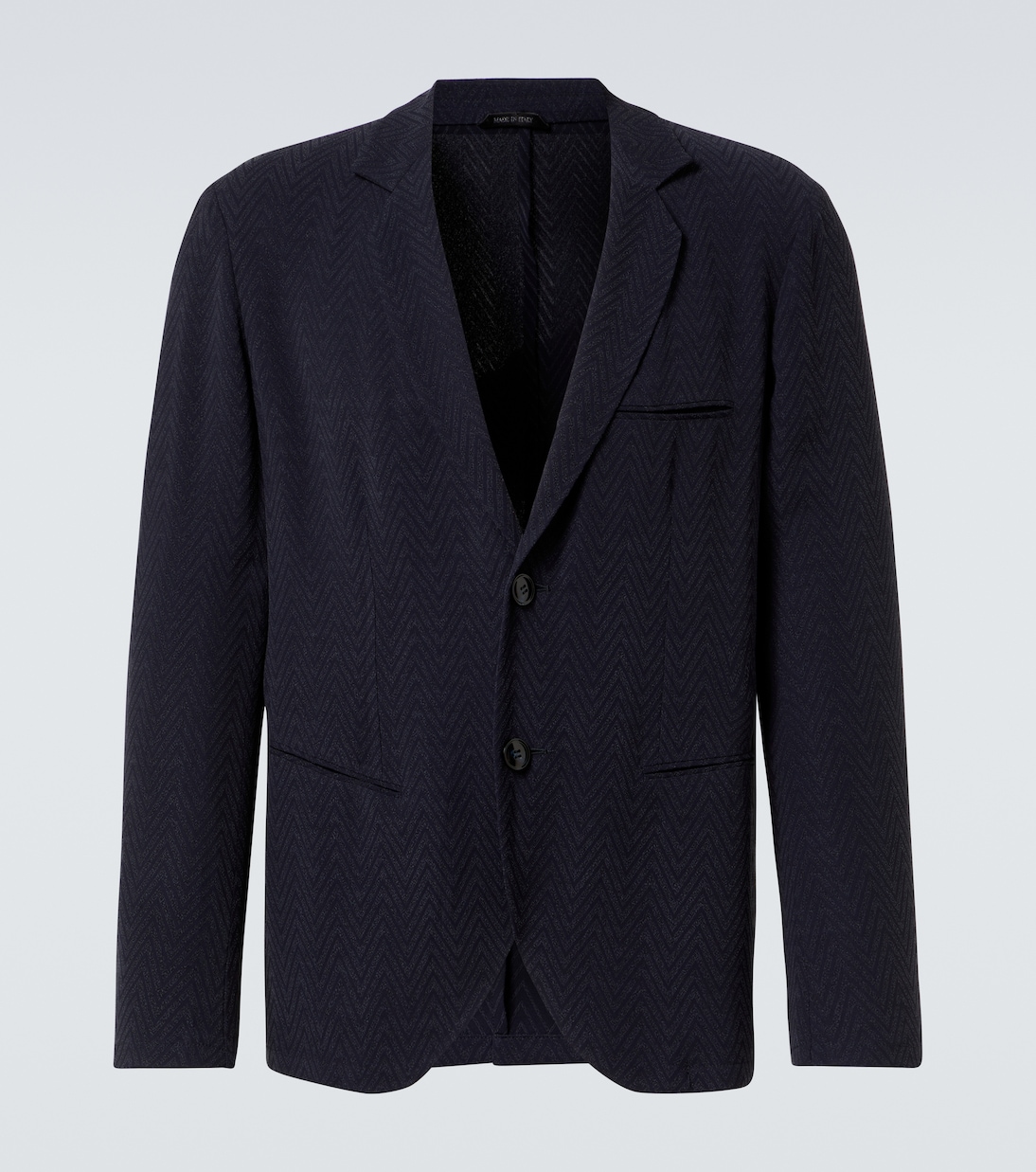 

Жаккардовый блейзер с шевронным узором Giorgio Armani, Evening Blue