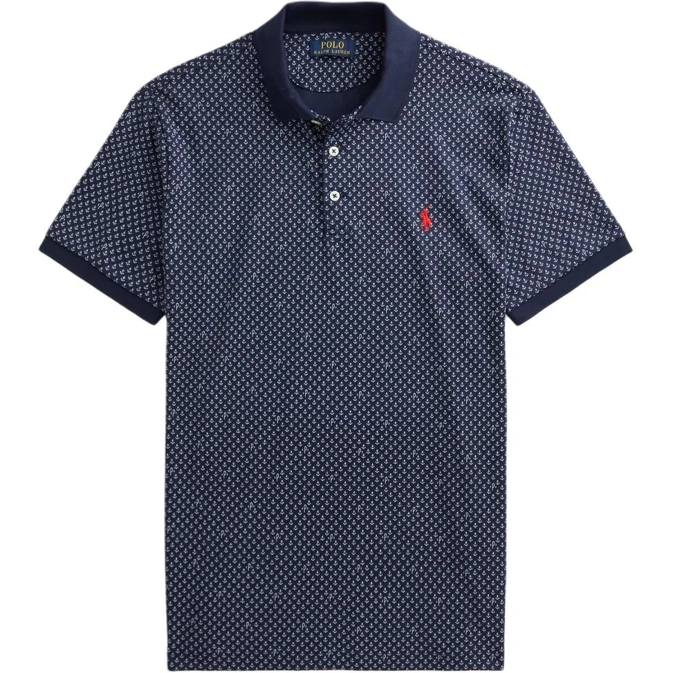 Поло мужское голубое хлопковое Polo Ralph Lauren