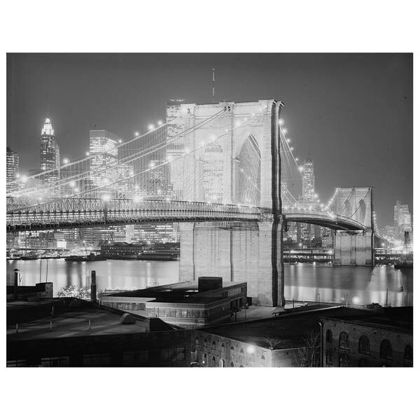 

Фреска LegendArte Lichter auf der Brooklyn Bridge, серый