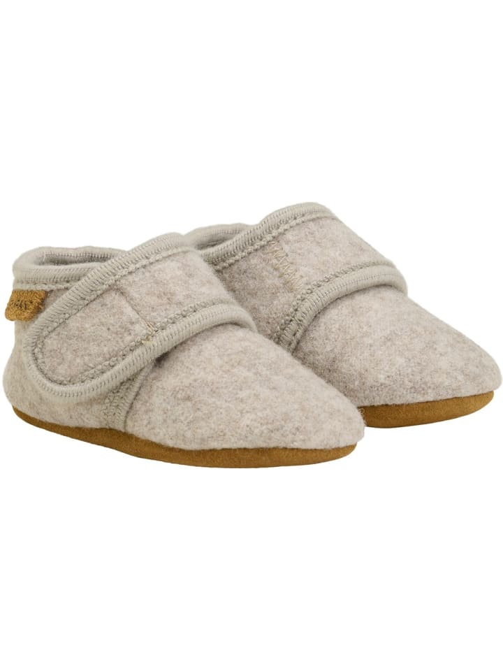 

Детские тапочки "Baby Wool slippers" бежевого цвета En Fant
