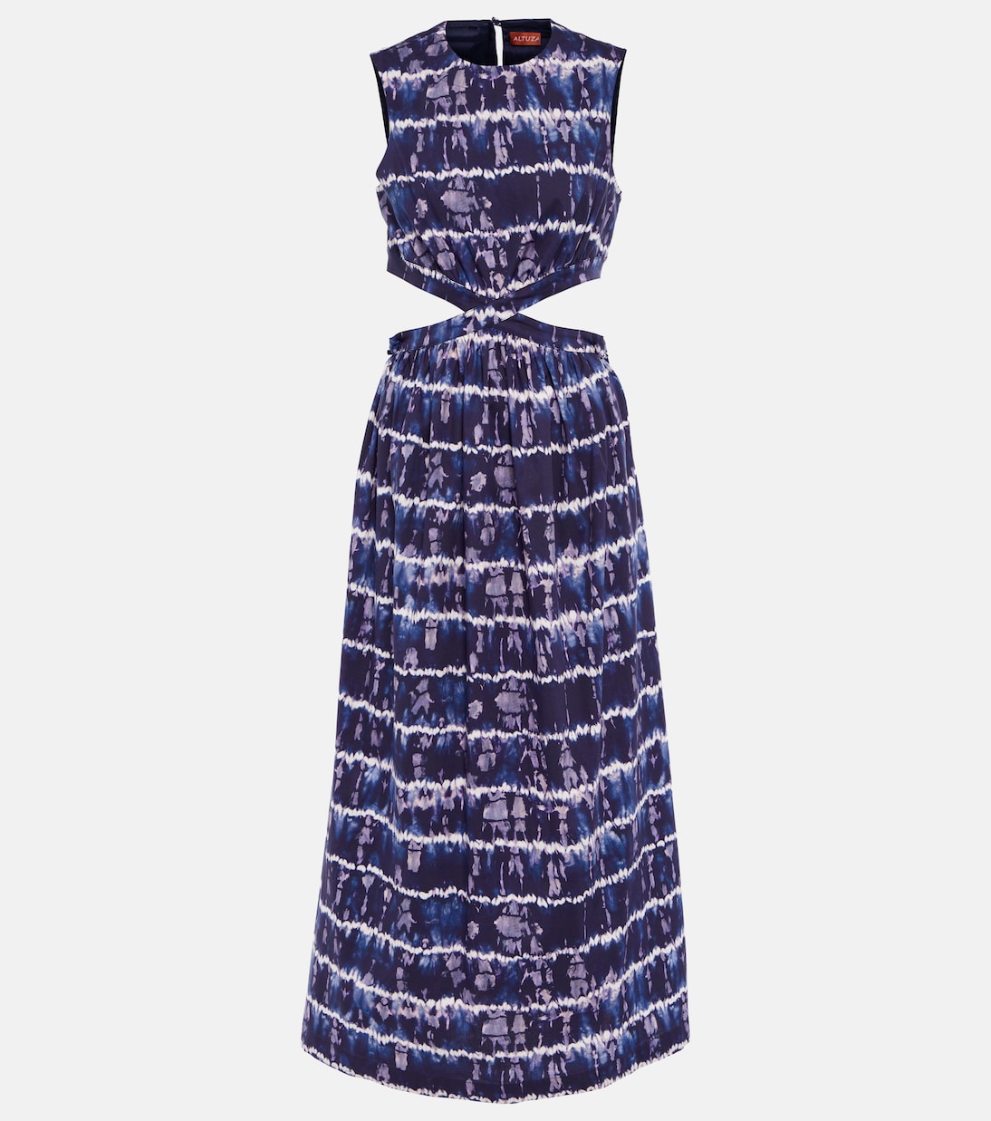 

Платье миди Ashima из хлопковой смеси с вырезом Altuzarra, Berry Blue