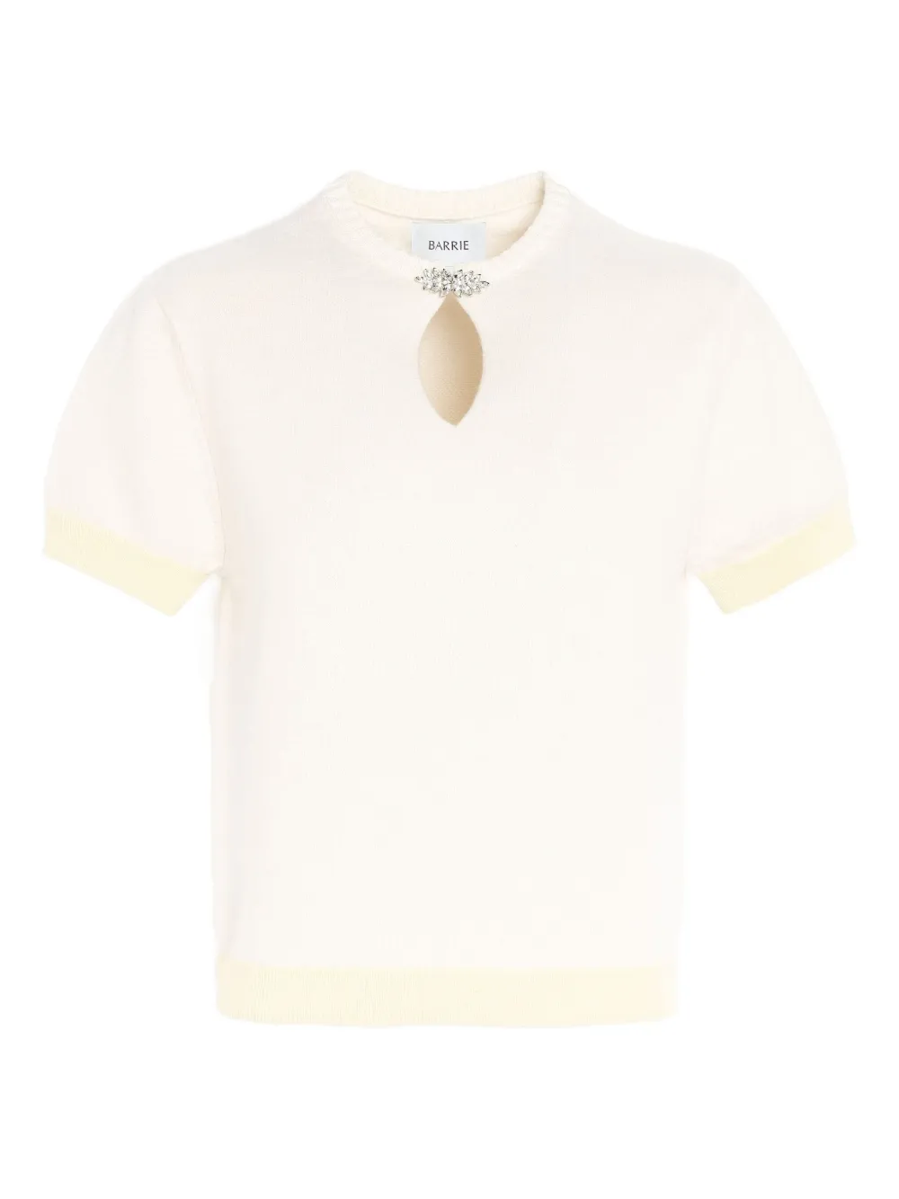 

Топ с вырезом-каплей, украшенный стразами Barrie, белый