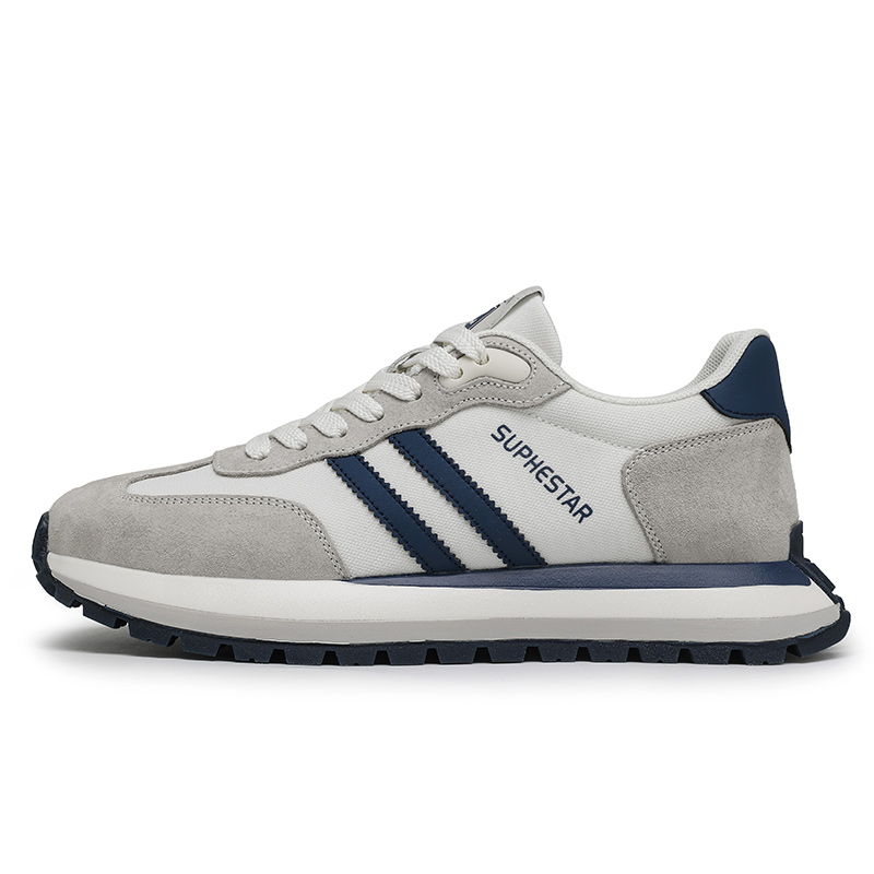 

Дышащие амортизирующие низкие повседневные кроссовки для мужчин с эффектом увеличения роста SENGUIBUCK, белый