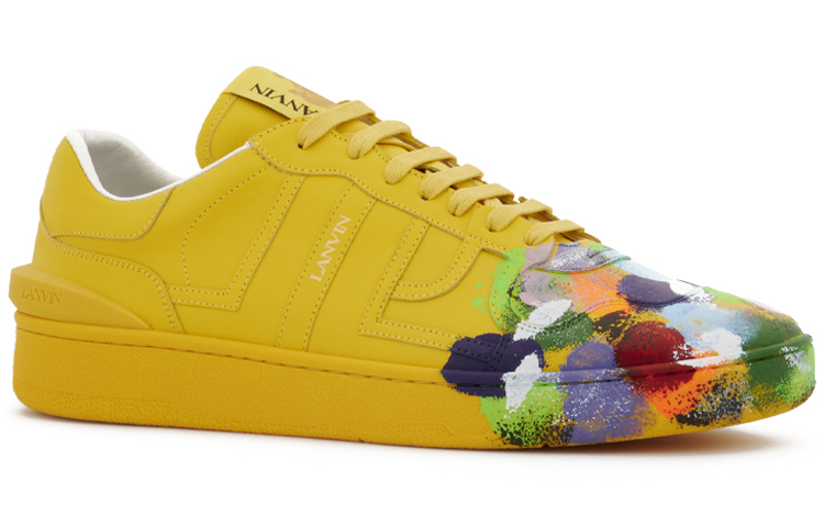 Lanvin Галерея Департмент глиняные лоу-топы желтые, цвет Yellow — фото 2