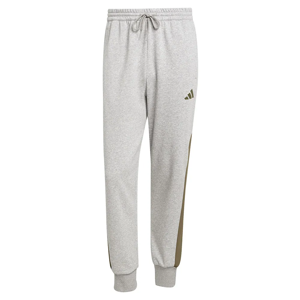 Брюки adidas Seasonal Essentials Colorblock, серый — фото 3