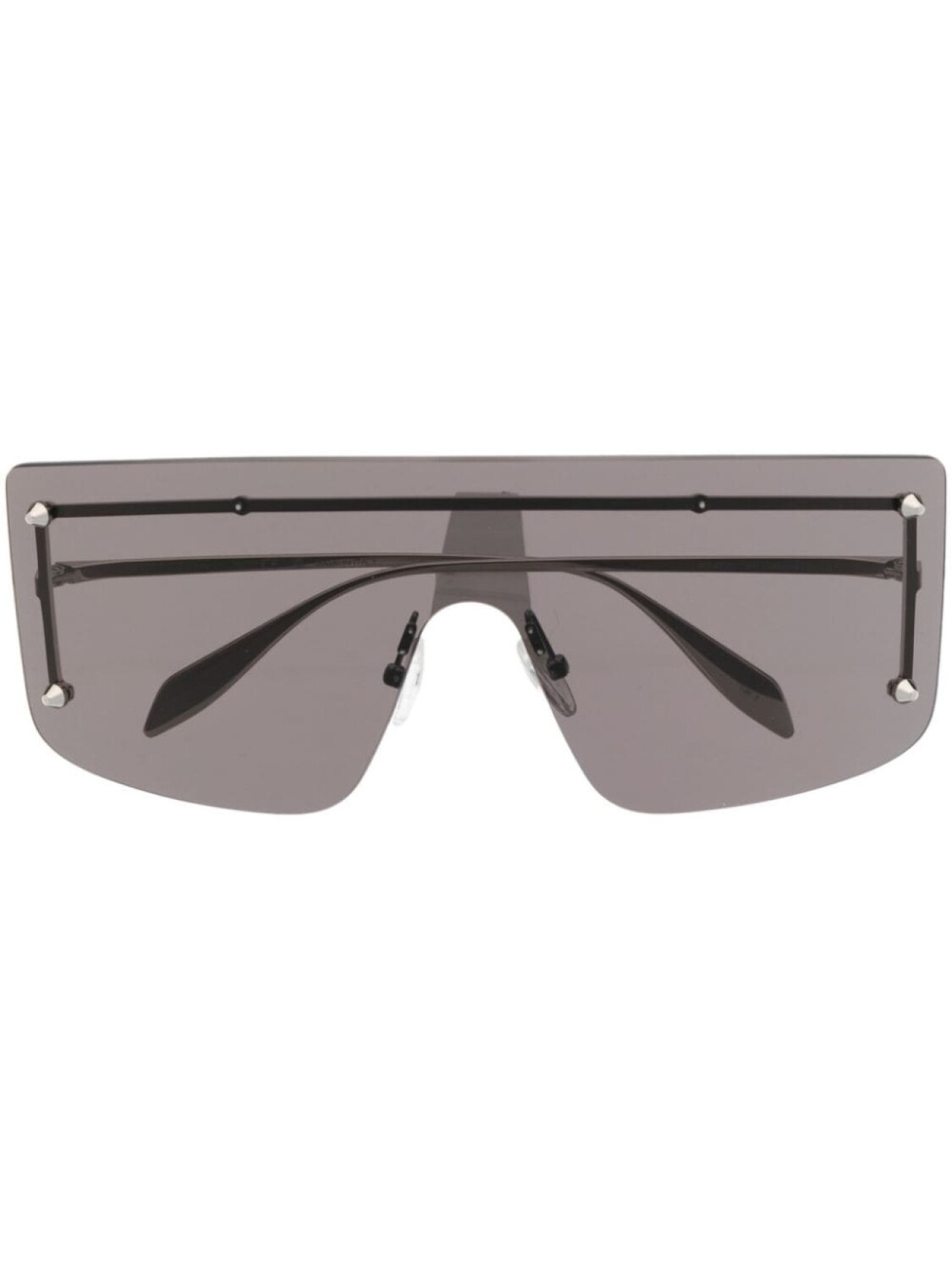 

Alexander McQueen Eyewear солнцезащитные очки в безободковой оправе с логотипом, серый