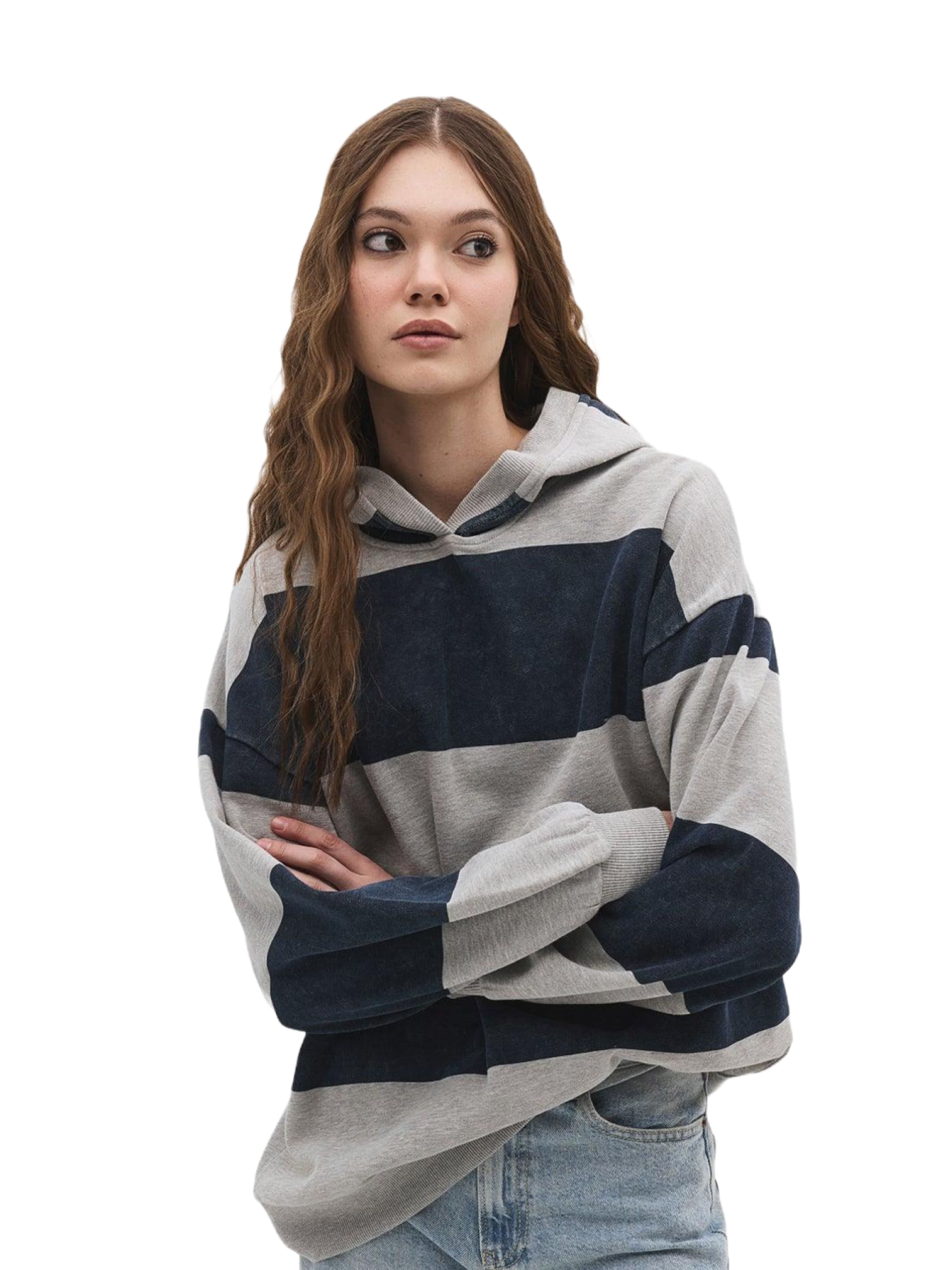 

No Matter What Толстовка в цвете Navy, Mottled Grey, Серый, No Matter What Толстовка в цвете Navy, Mottled Grey