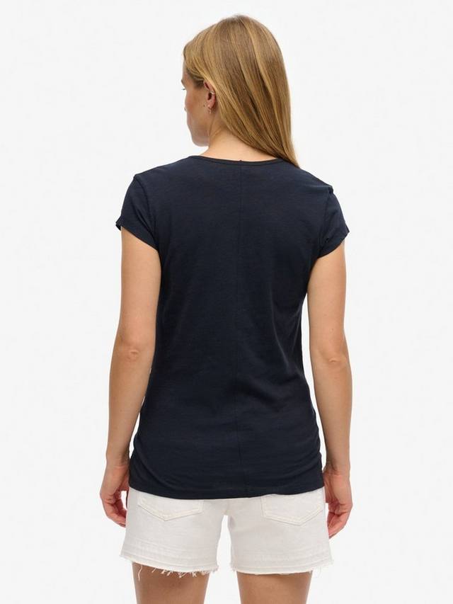 Футболка Athletic Essential Slub из чистого органического хлопка Superdry, Eclipse Navy — фото 2