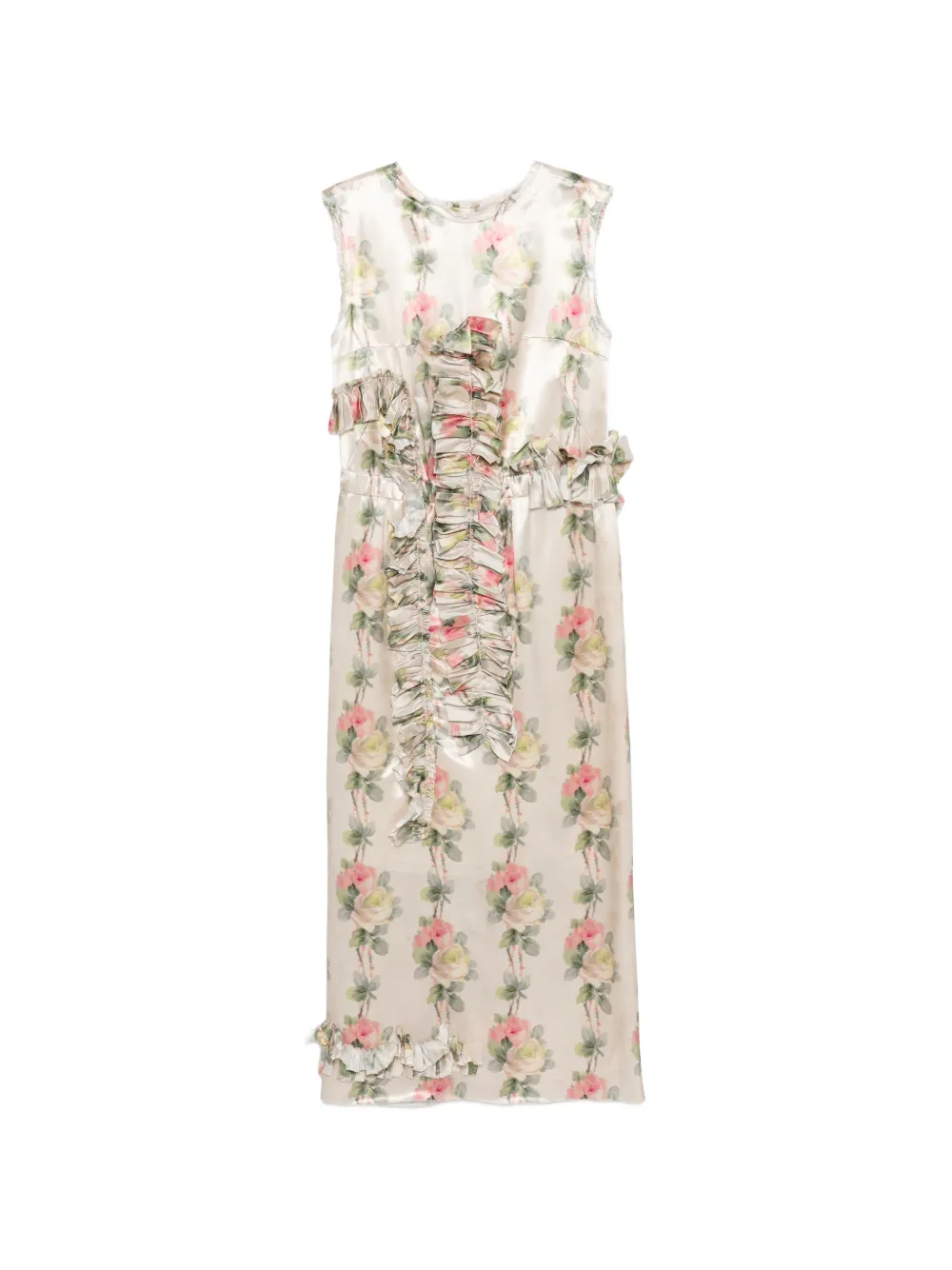 

Платье миди с оборками и цветочным принтом Meryll Rogge, бежевый