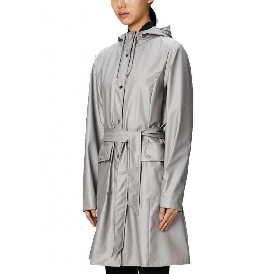 

Куртка Rains модель Curve Long Jacket W3 цвет серый
