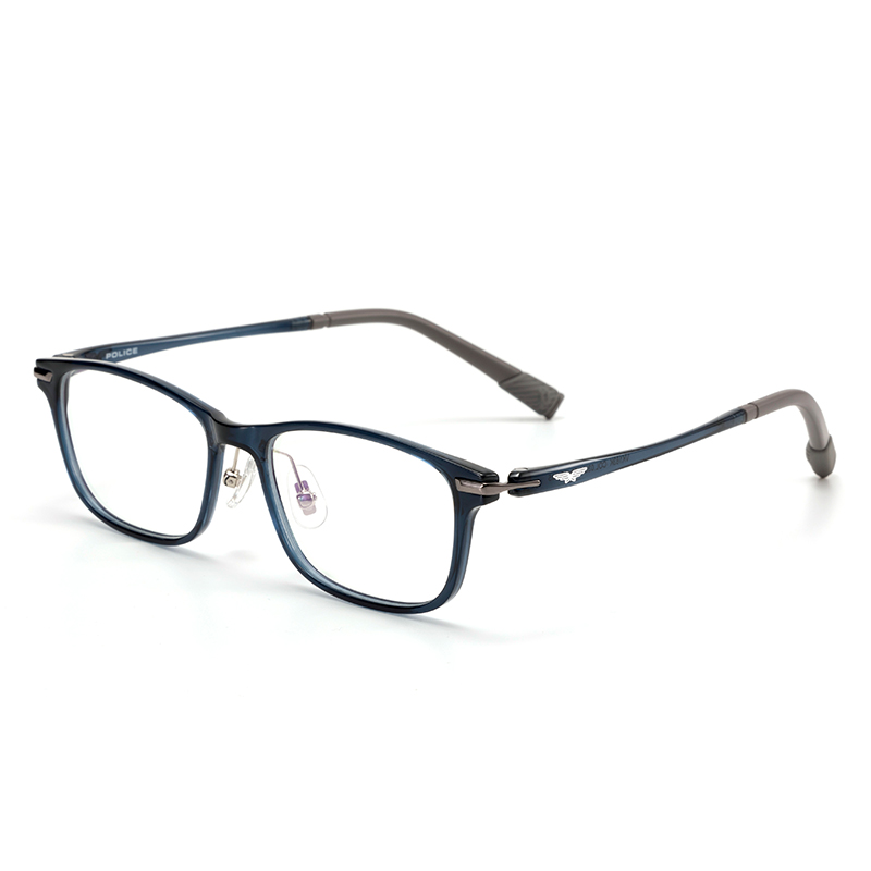 

Police Детская оправа для очков в стиле браулайн черного цвета, VK163K-03LM/Transparent Dark Blue