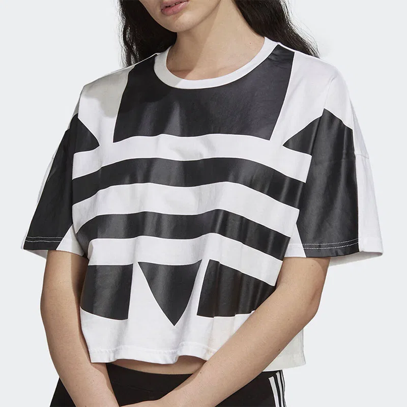 Футболка Adidas Originals бело-черная — фото 3
