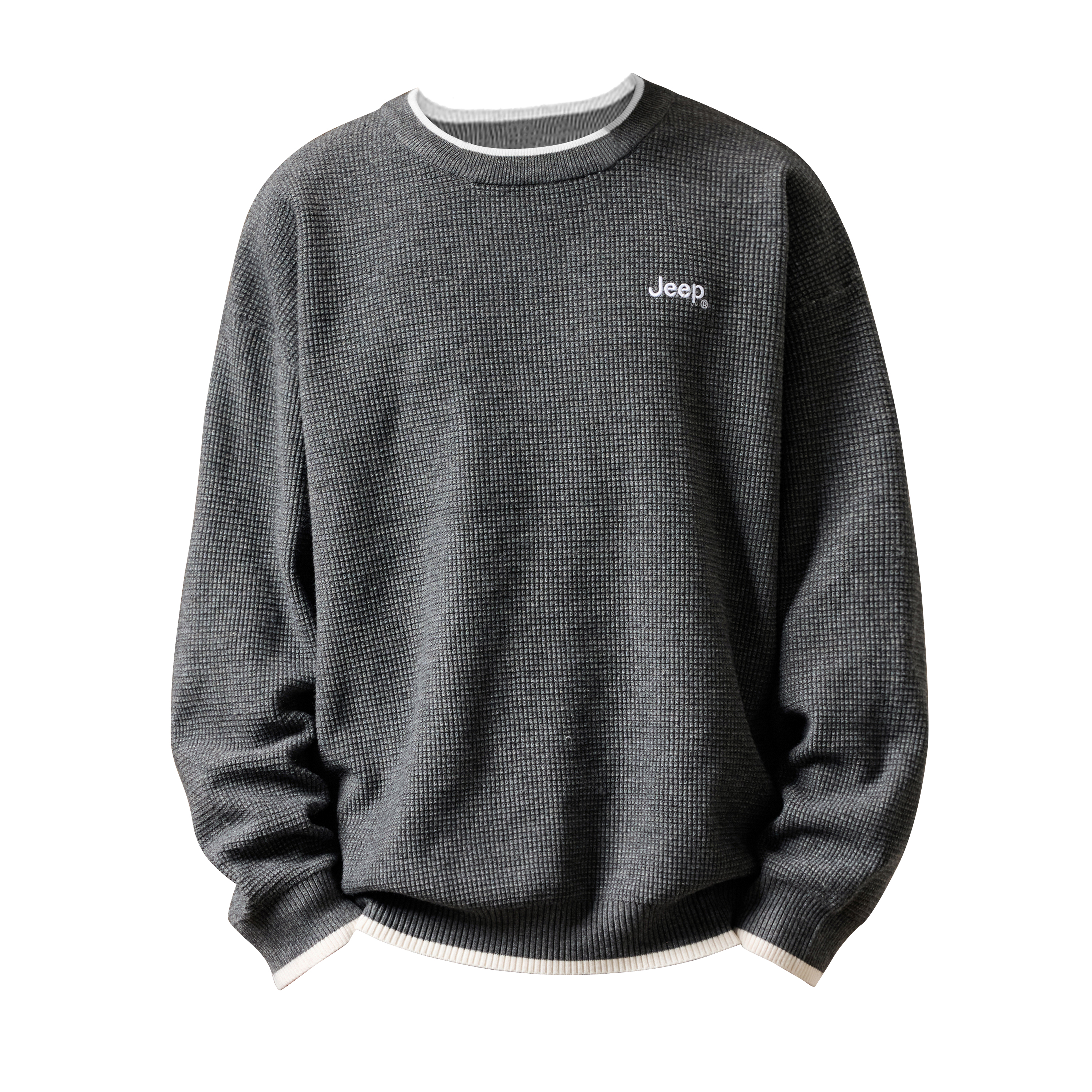 

Свитер Unisex Crew Neck Moderate Jeep, темно-heather серый