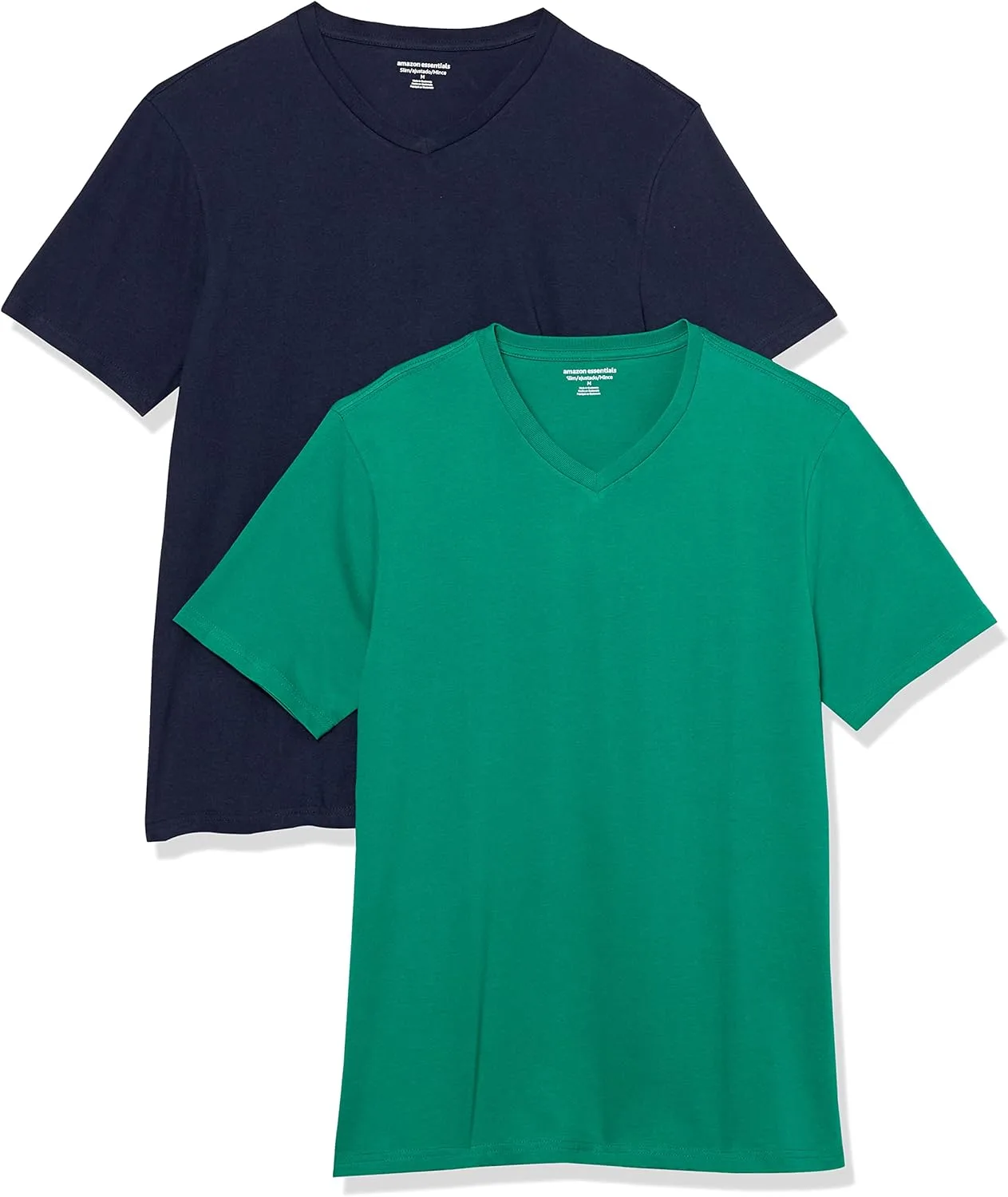 

Футболка Amazon Essentials мужская V-образный вырез, 2 шт