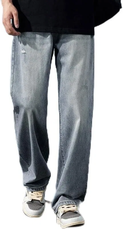 Джинсы свободные Baggy Jeans, A02-light Blue