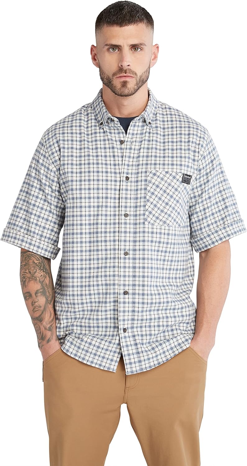 

Timberland PRO Woodfort легкая фланелевая рубашка с коротким рукавом Flex, Skyway Yd