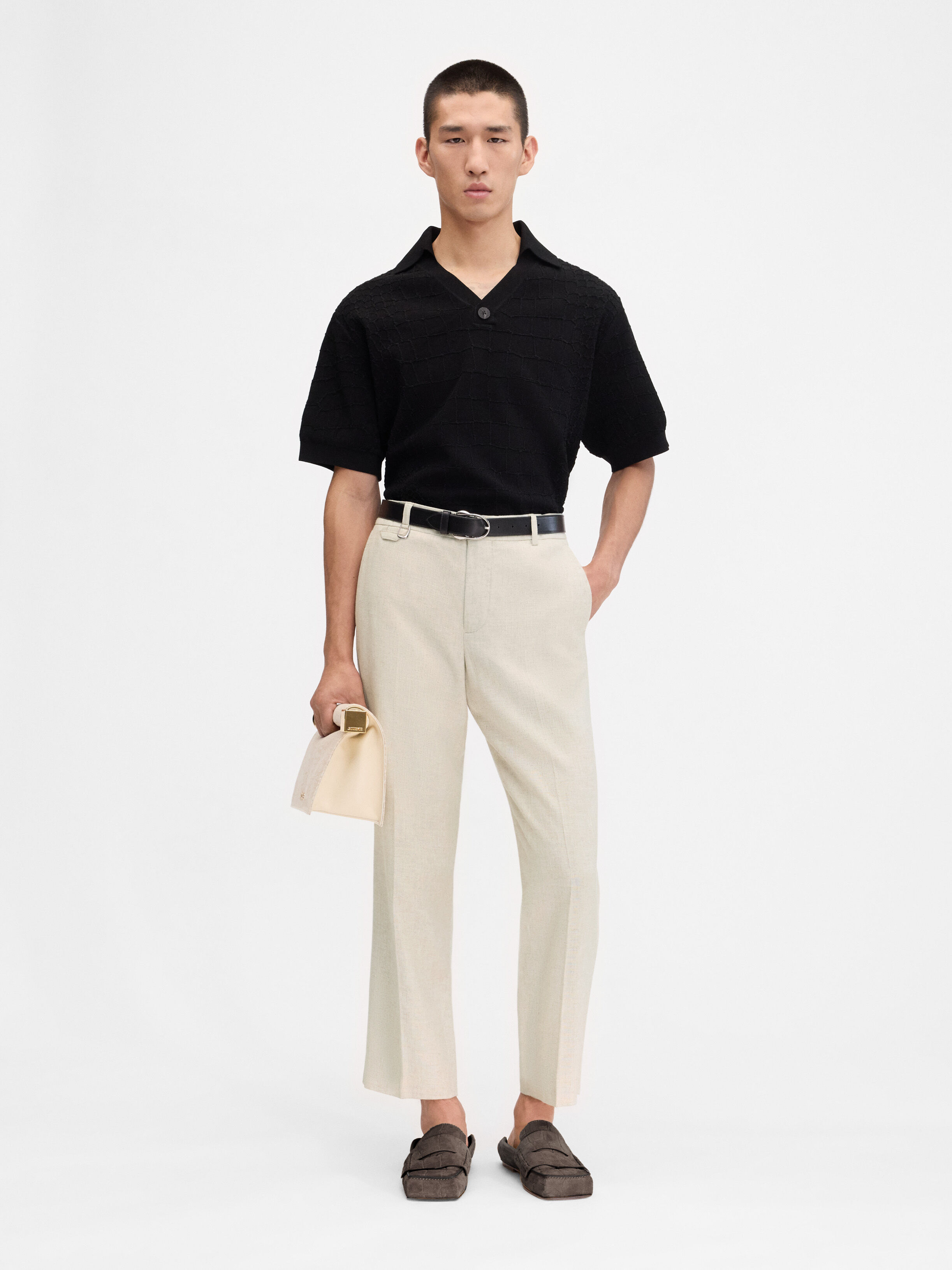 

Укороченные брюки по фигуре JACQUEMUS The Cabri pants, светло-бежевый