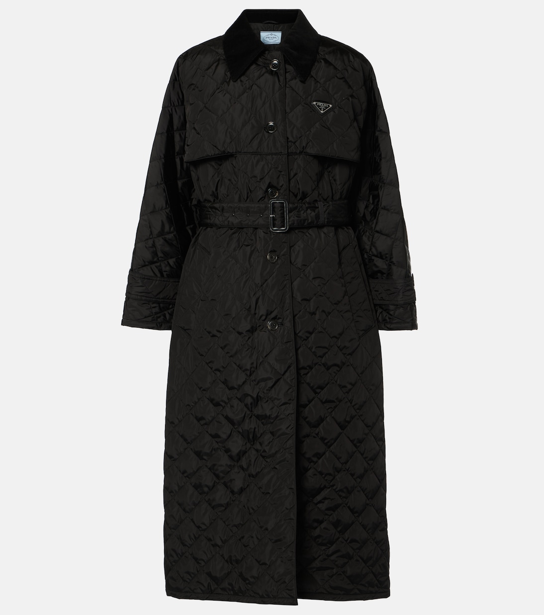 

Стеганое пальто Prada, Nero