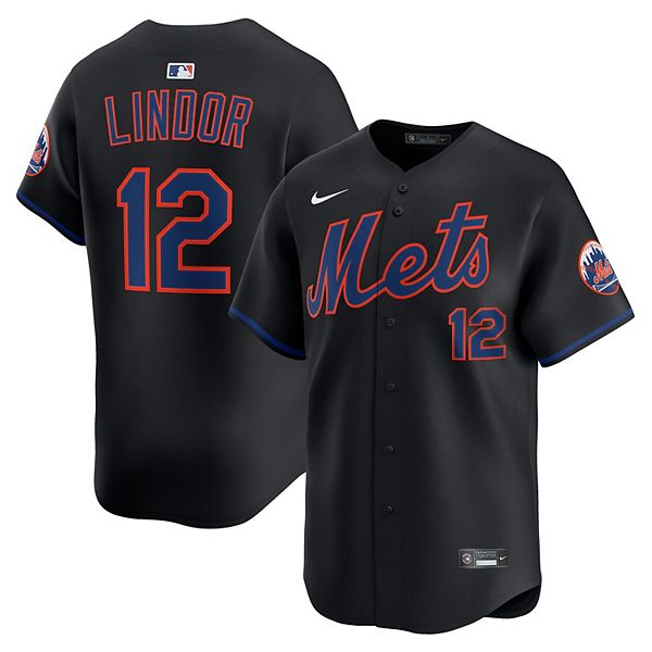 Мужская футболка Francisco Lindor черная New York Mets Alternate Limited Nike — фото 2