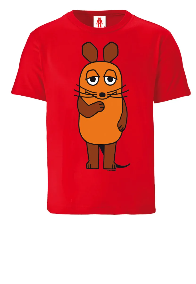 Logoshirt Футболка "Sendung mit der Maus - Maus", с классным принтом, красный — фото 3
