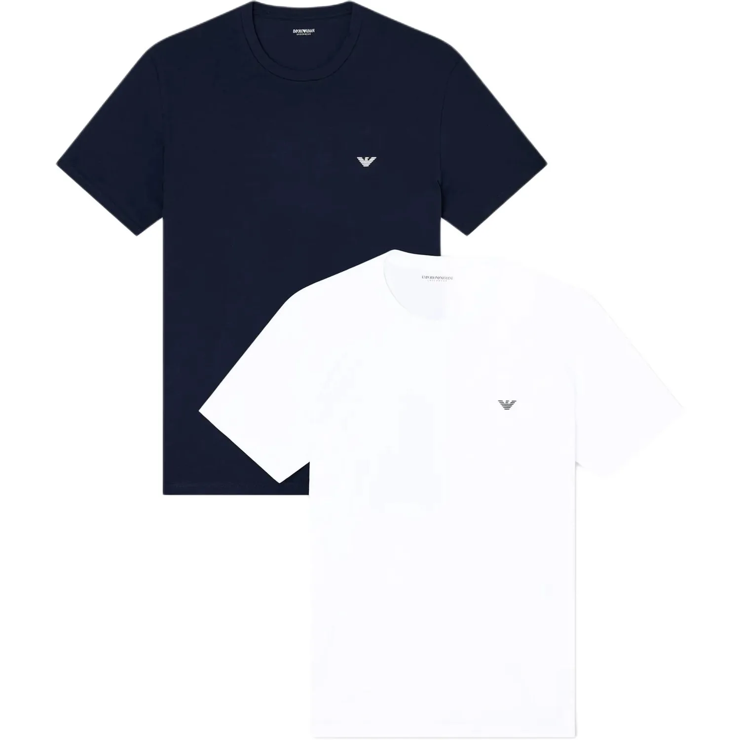 Две футболки Endurance Loungewear Jersey EMPORIO ARMANI, 2 Pack (Blue+White)
