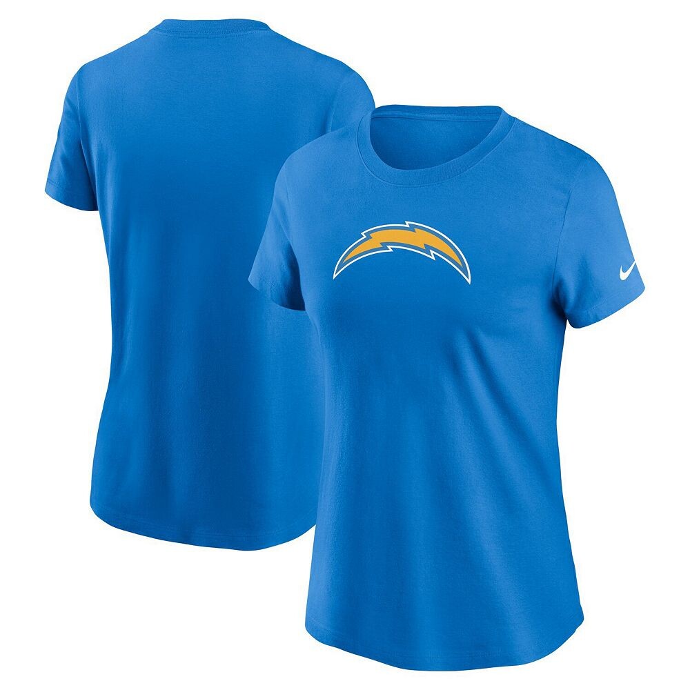

Женская футболка с логотипом Nike Powder Blue Los Angeles Chargers Primary, цвет Chg Light