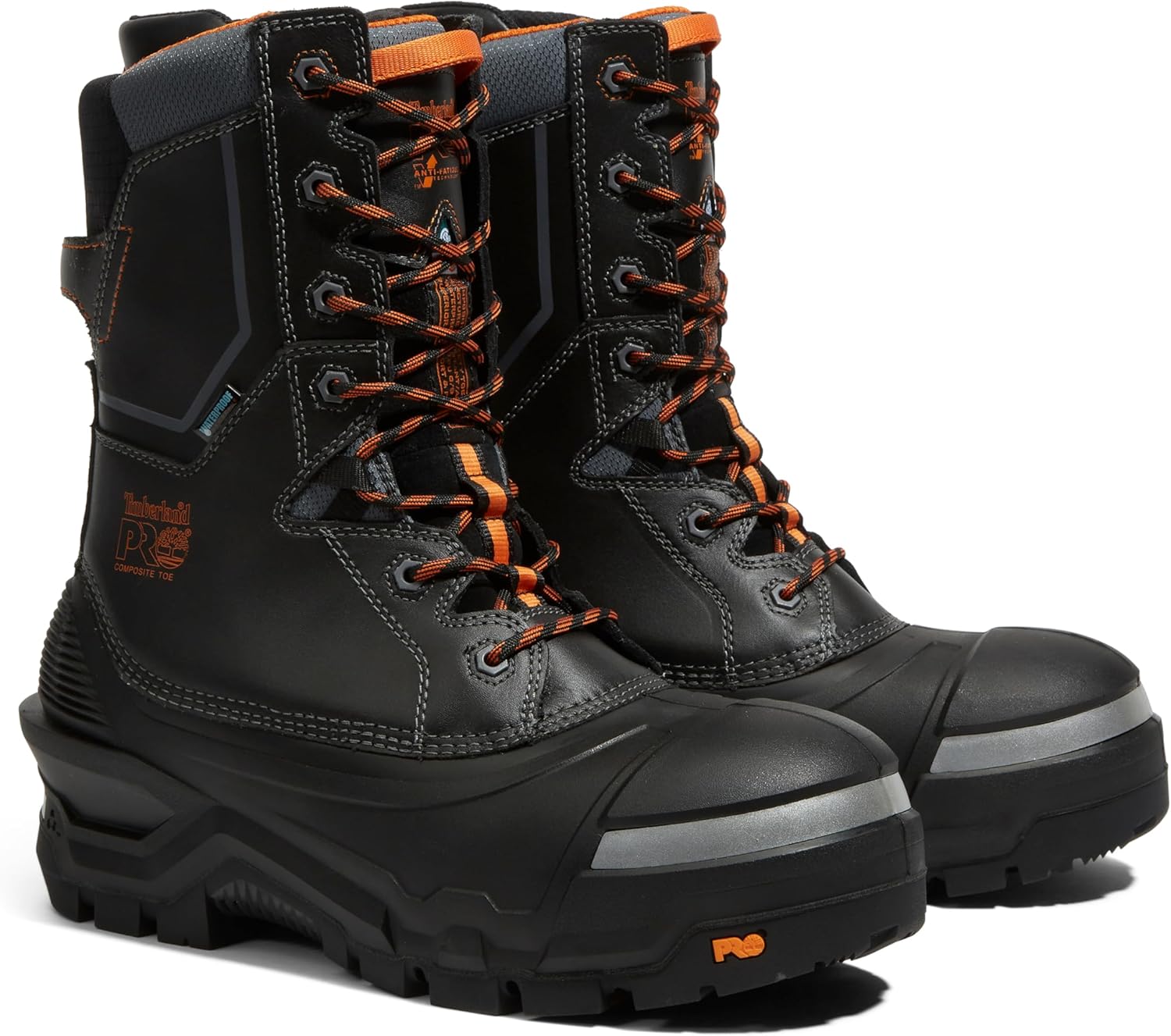 Timberland PRO мужские водонепроницаемые ботинки Pac Max Composite Safety Toe, Black/Orange-2024 New — фото 2