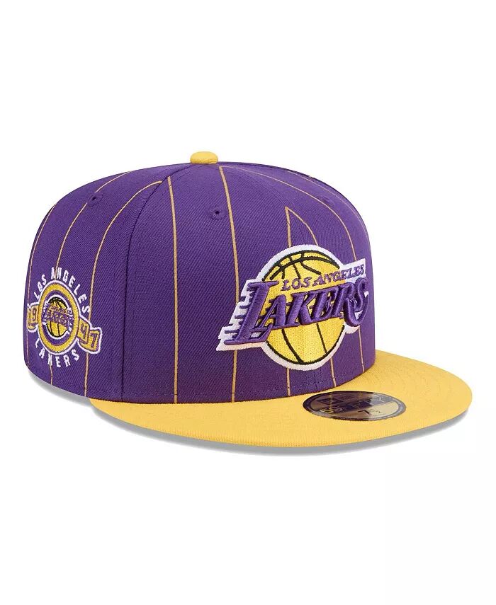 

Мужская фиолетово-золотая полосатая двухцветная кепка Los Angeles Lakers 59fifty New Era