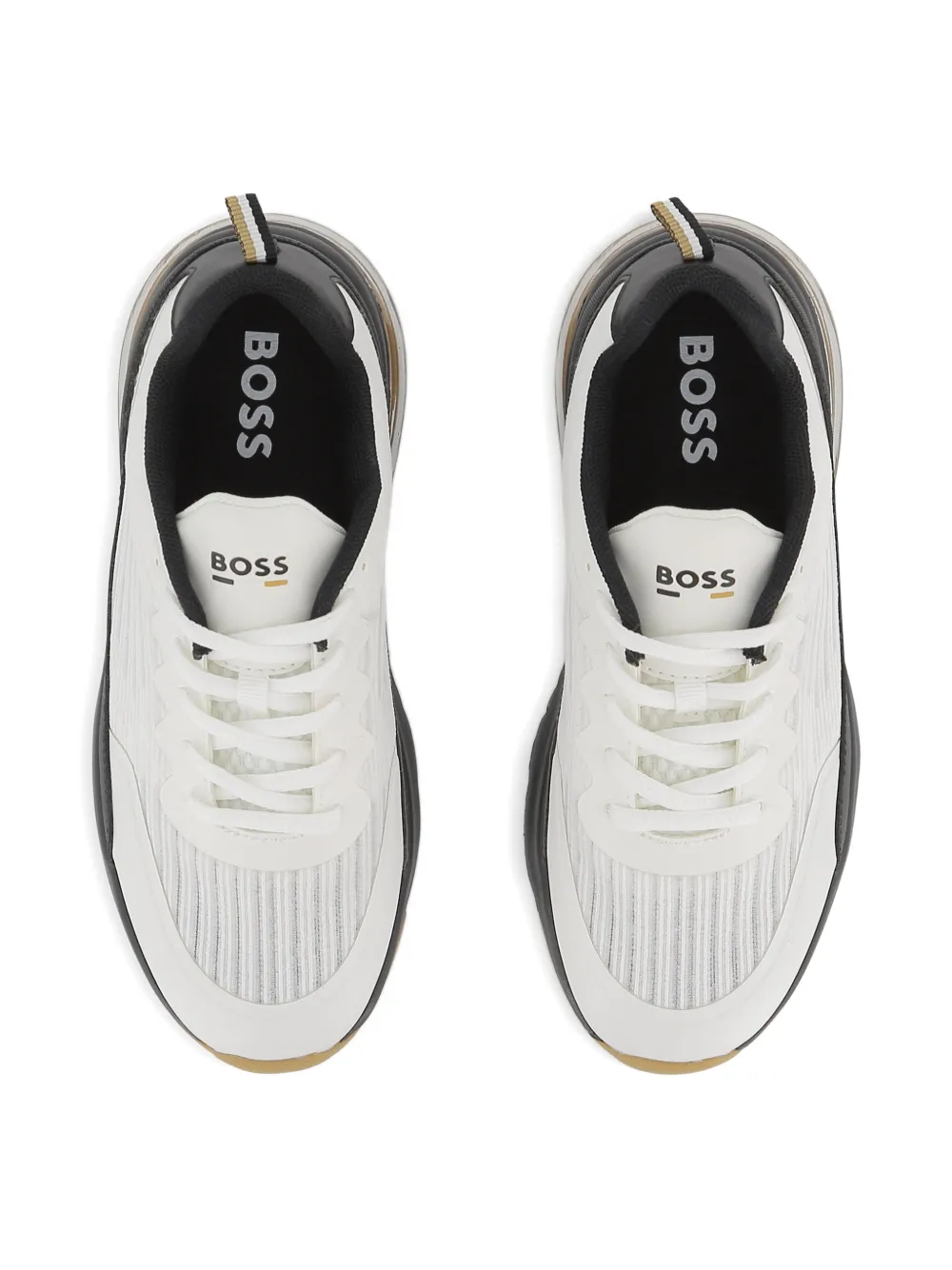 Кроссовки на шнуровке BOSS Kidswear, белый — фото 4