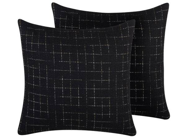 

Подушка Beliani 2 шт BELLFLOWER, 45x45x45 см цвет schwarz/gold/silber