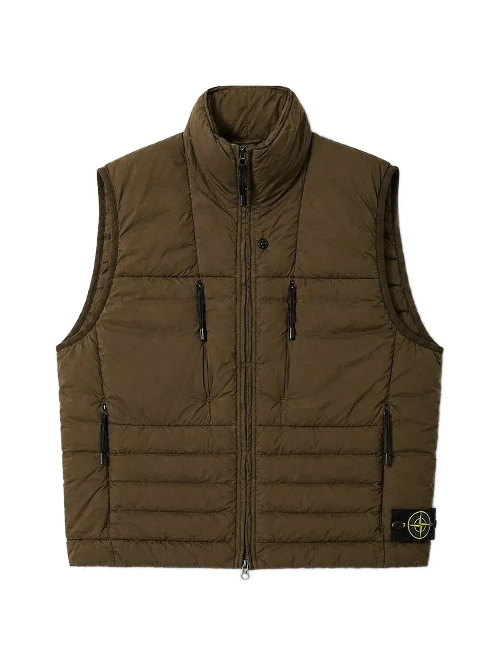 Бесшовная жилетка Stone Island Tunnel Down-TC, коричневый