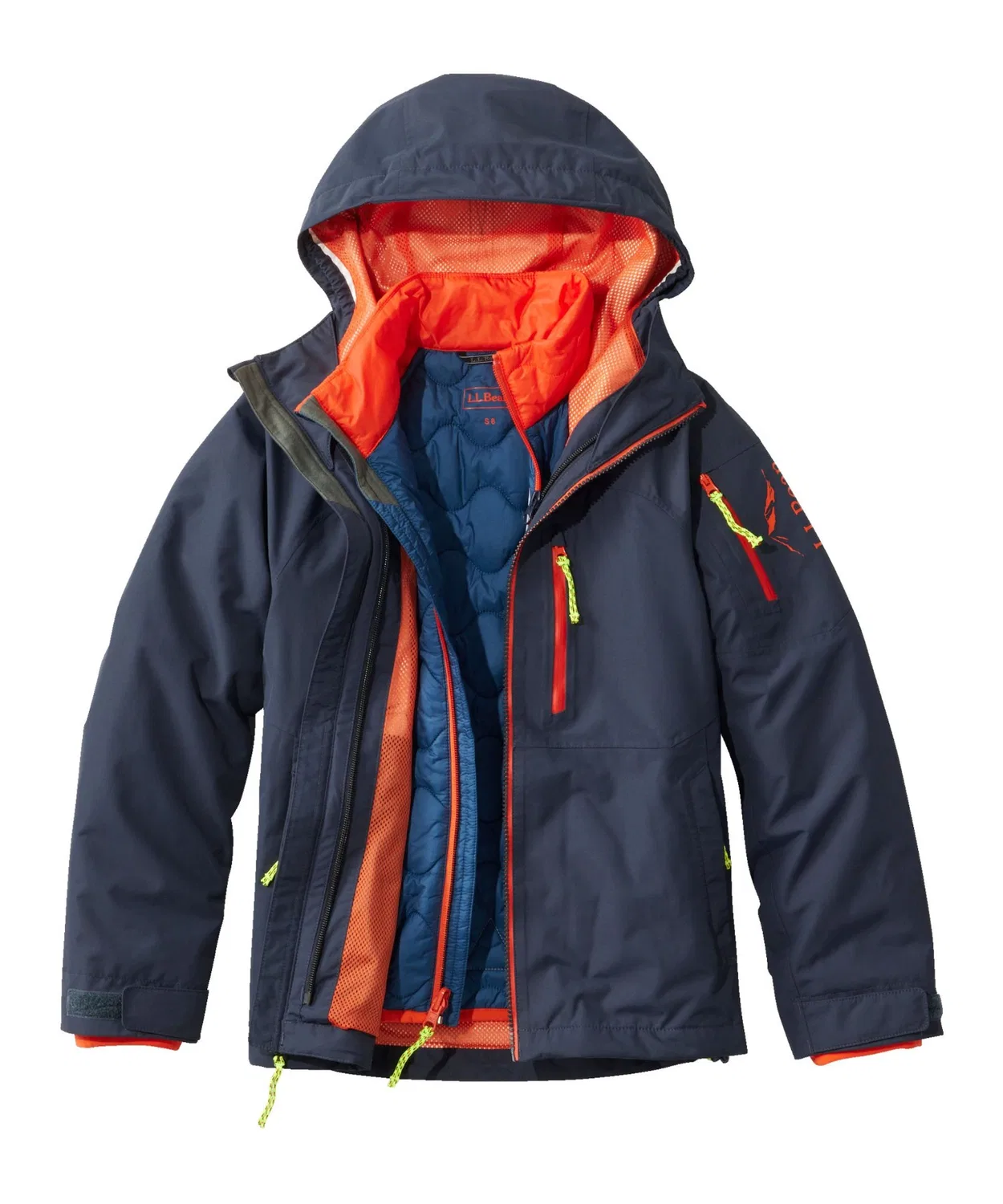 Детская 3-в-1 куртка Pathfinder Waterproof, L.L.Bean, 2 предмета, синий