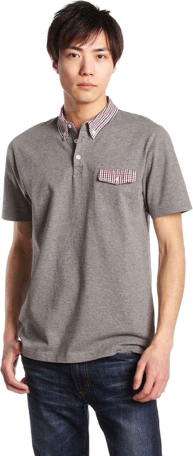 

Поло Penfield USA Collection Albany Collar Gingham Cotton Polo Shirt pf0707s12, серый
