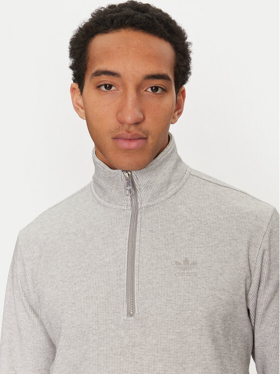 Толстовка обычного кроя Trefoil Essentials Waffle JD2447 Adidas, серый — фото 4