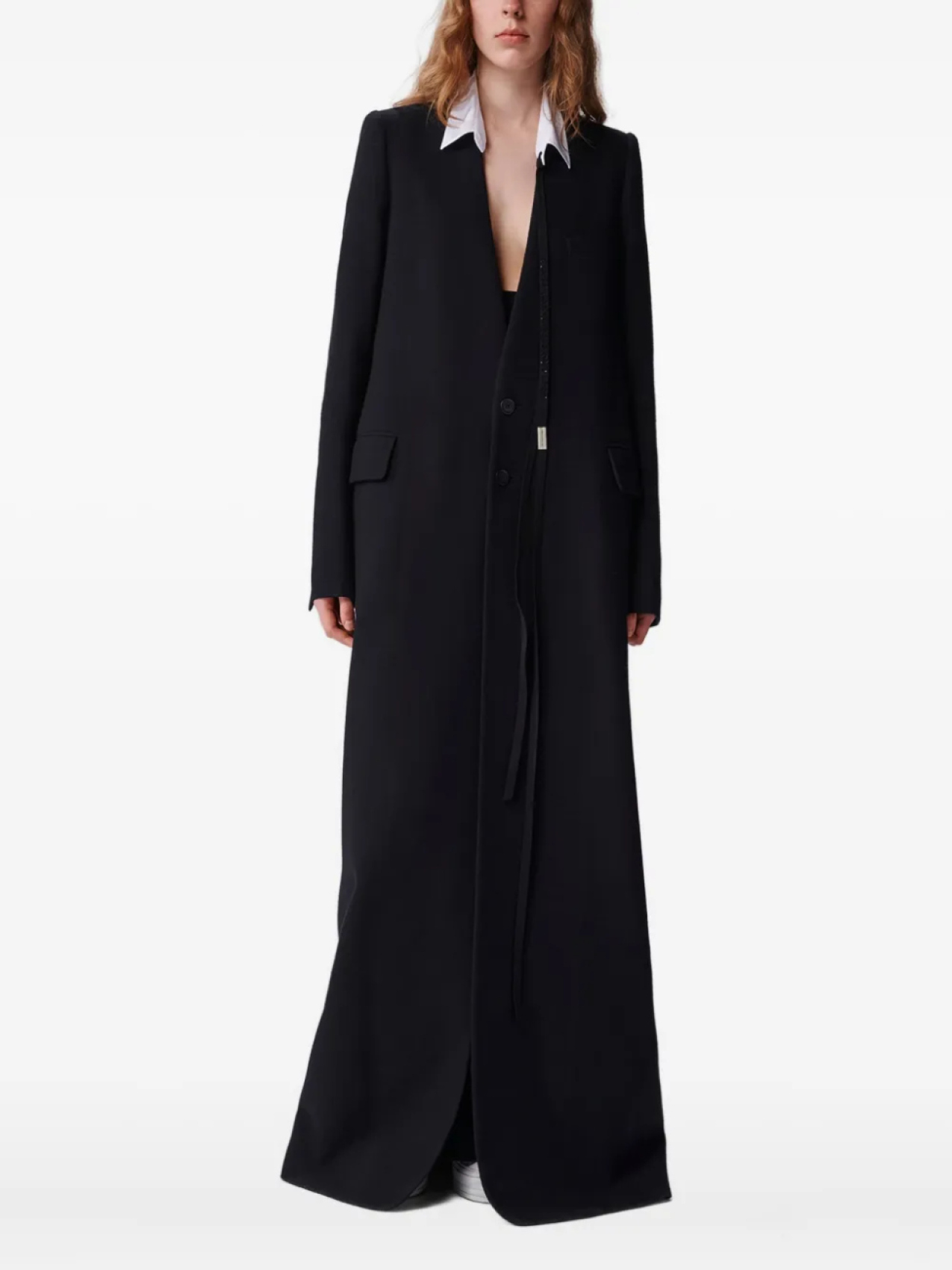 

Однобортное пальто Ann Demeulemeester, черный