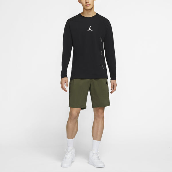Толстовка Air Jordan Air Athleisure Casual Sports Long Sleeves T-shirt Black, черный — фото 3