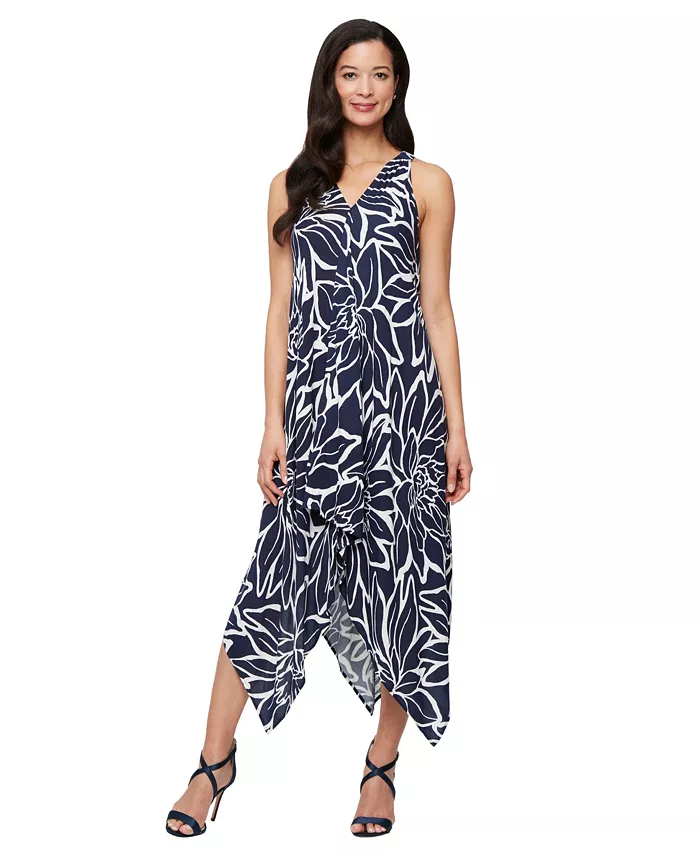 

Женское платье А-силуэта без рукавов с вырезом SL Fashions