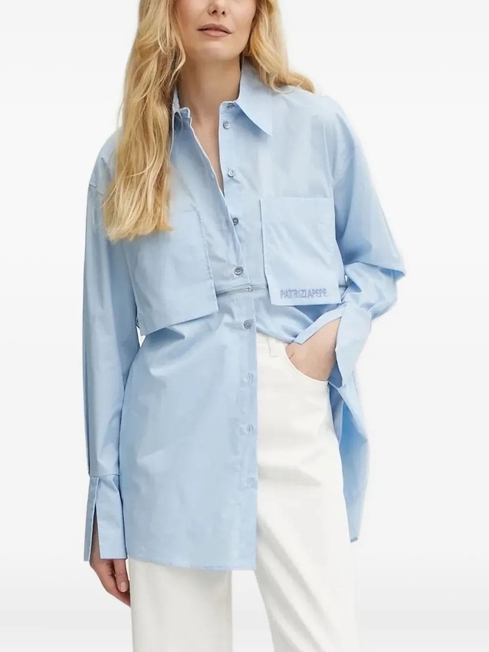 

Рубашка с молниями Patrizia Pepe, синий