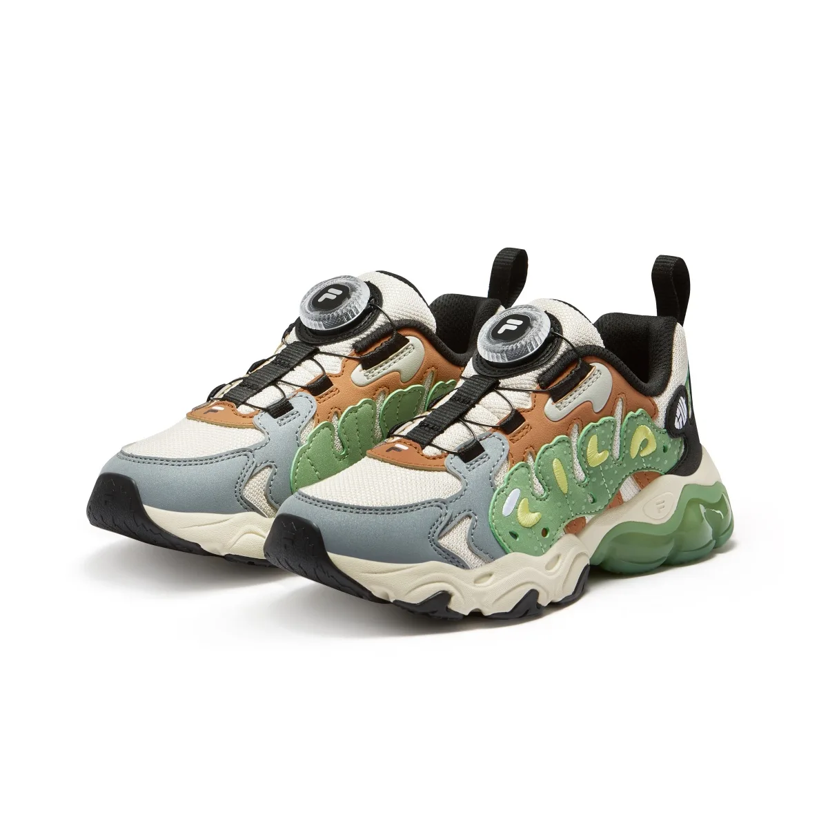 Детские повседневные кроссовки Heritage FHT FILA KIDS, Sand/Mistletoe Brown/Green — фото 4