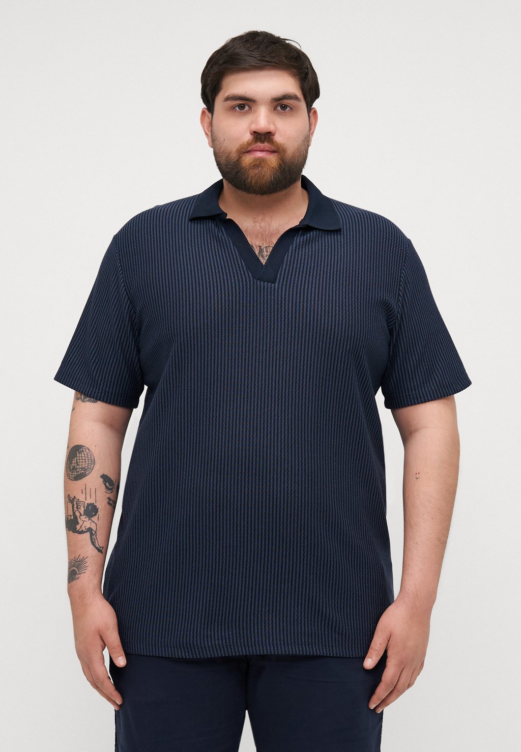

Рубашка поло JPRKASH Jack & Jones, темно-синий