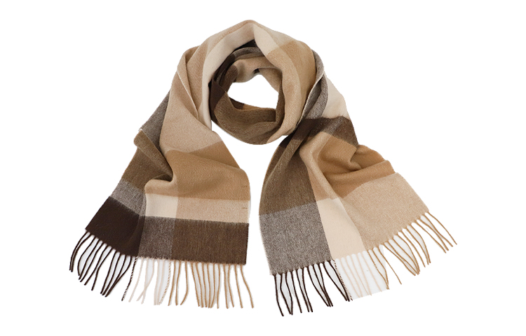 

ELLE Вязаный шарф женский, Camel Plaid (200*60cm)