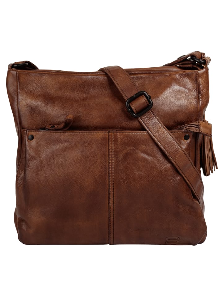 

Сумка через плечо коньячного цвета SPIKES & SPARROW