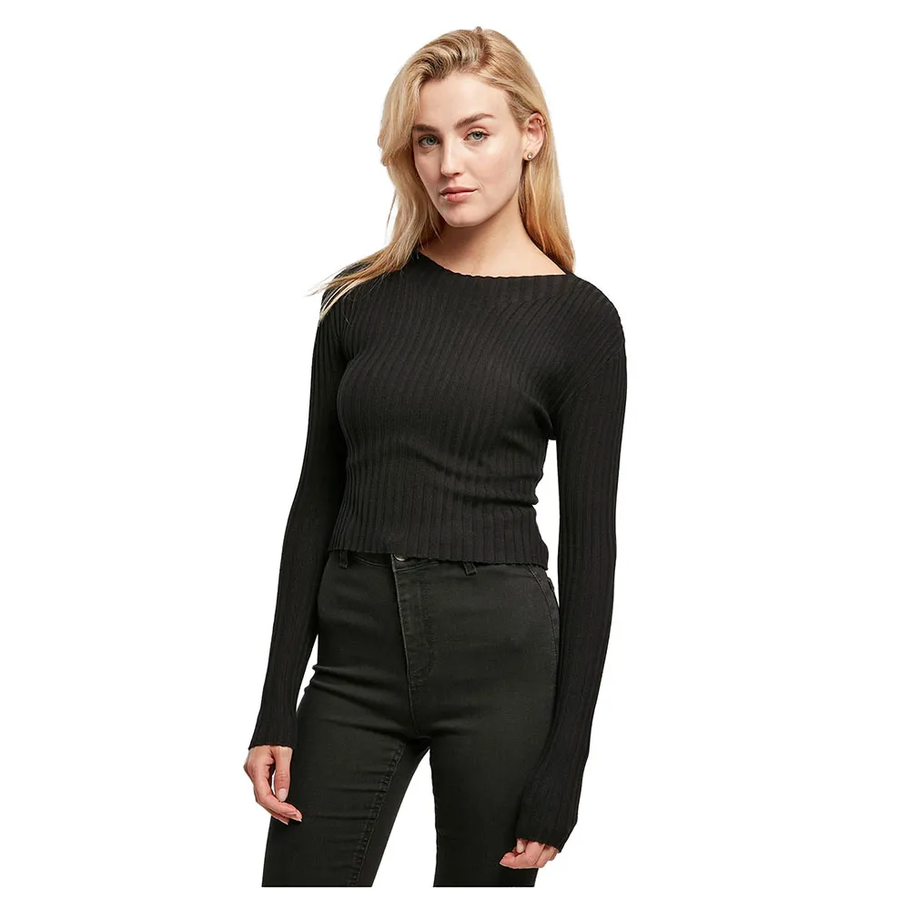 

Свитер Urban Classics Short Rib Knit Twisted Back, черный