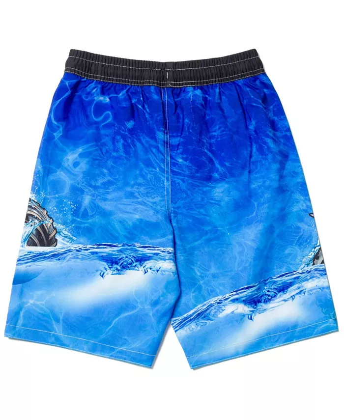 Детский комплект для плавания: худи-рашгард и шорты Boys Pullover Rash Guard and Swim Trunks Outfit Set Monster Jam, синий — фото 4
