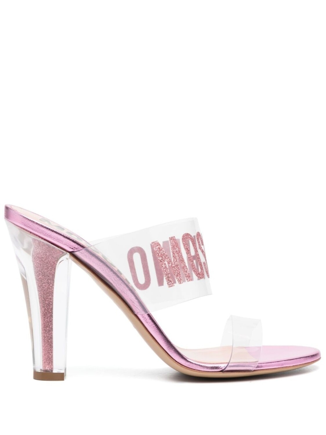 

Moschino мюли с логотипом, розовый
