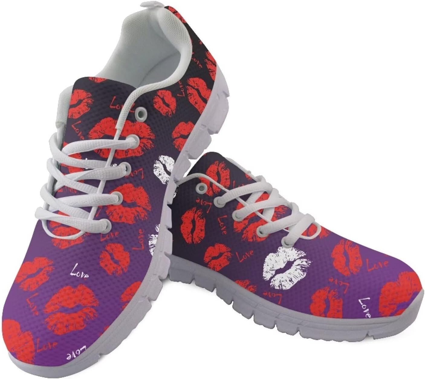 

Мужские модные кроссовки AmzPrint с белой подошвой, милые теннисные туфли для мужчин, повседневные кроссовки для бега и прогулок, размер 6