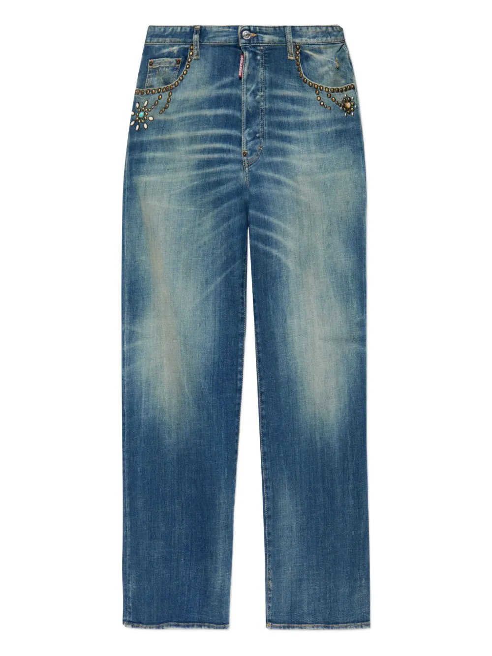 

Джинсы с украшенной цепочкой Dsquared2, синий